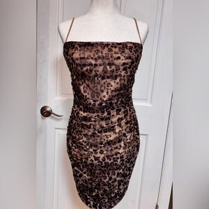 Leopard Mesh Dress